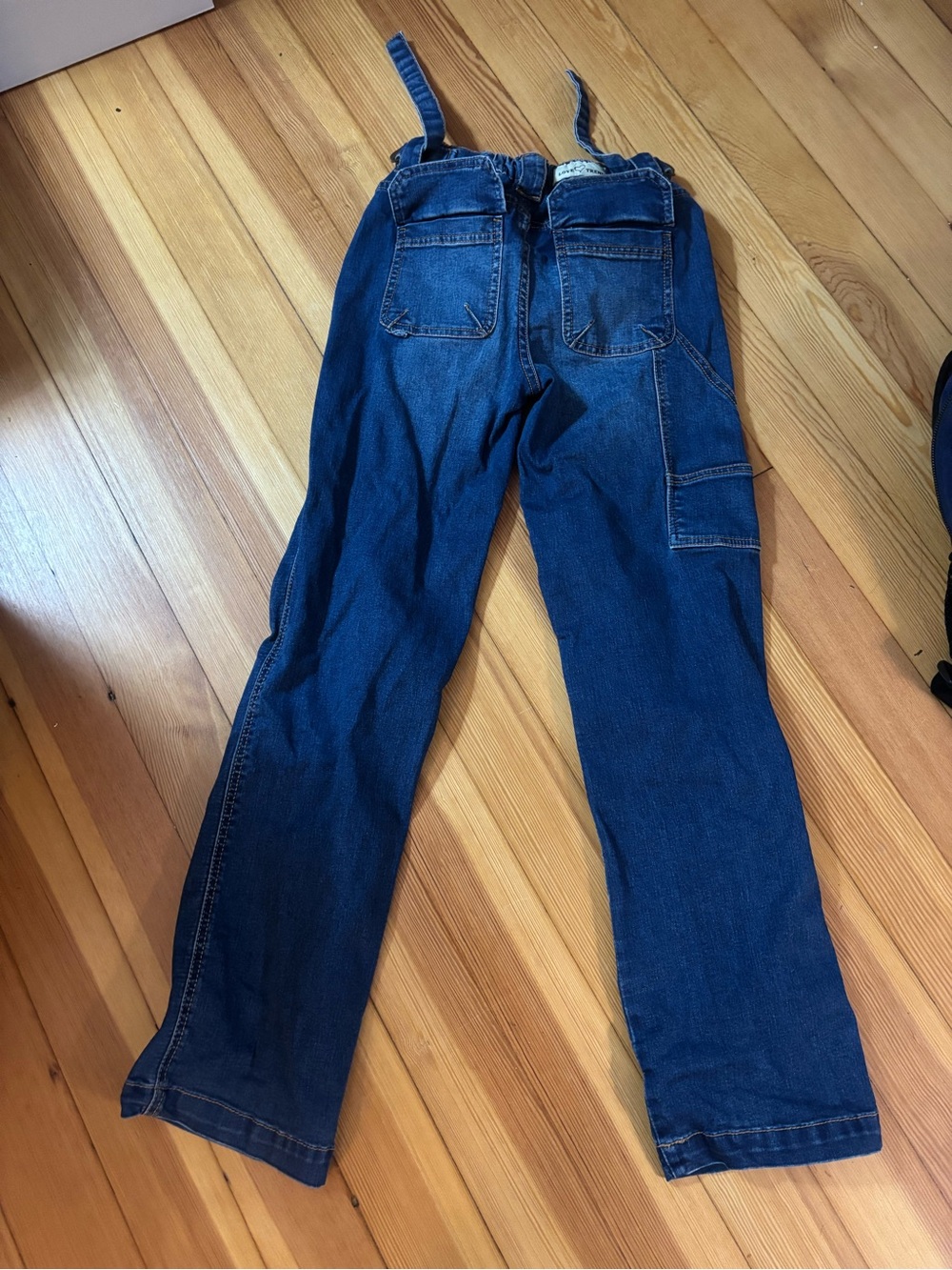 Lovetrends Straight Leg Adjustable Waist Blue Jeans w/ Pockets